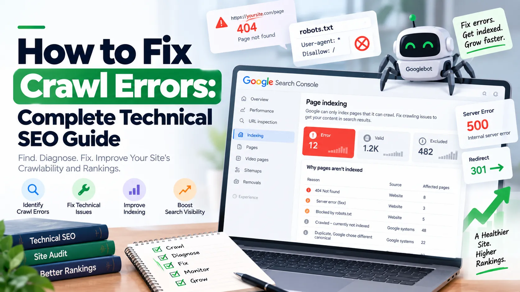 How to Fix Crawl Errors: Complete Technical SEO Guide (2026)